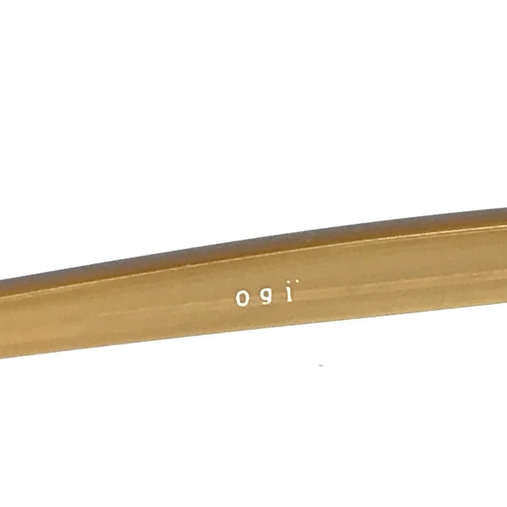 ogi Petite Eyeglasses Frames 9018 COL. 61 Brown Gold Cat Eye Full Rim 50-19-135